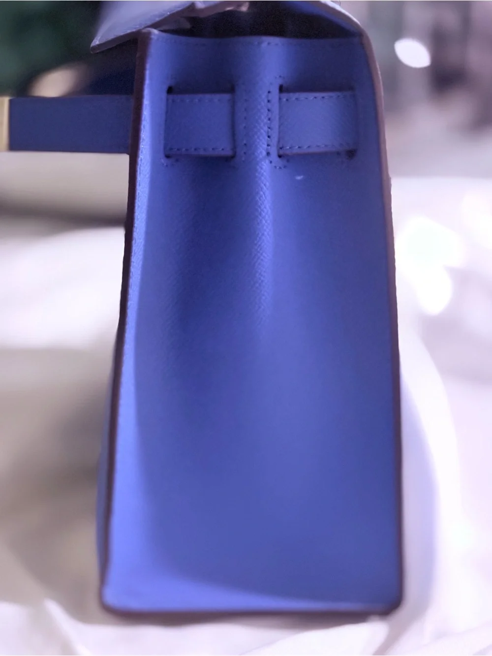 Lily & Bean “Evie” Leather Purse, in Cobalt Blue, 28 cm — LIKE NEW!